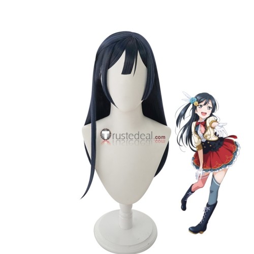 Commission Love Live! Nijigasaki High School Idol Club Setsuna Yuki Blueish Black Styled Cosplay Wig