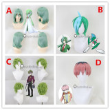 Pokemon Scarlet and Violet Gym Leader Brassius Ortega Gallade Gardevoir Gijinka Pink Green Styled Cosplay Wig