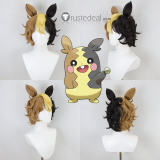 Pokemon Scarlet and Violet Elite Four Rika Morpeko Gijinka  Brown Black Green Styled Cosplay Wig