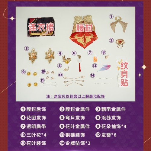 1/3 Delusion Honkai Star Rail Tingyun Fugue Set Cosplay Costume