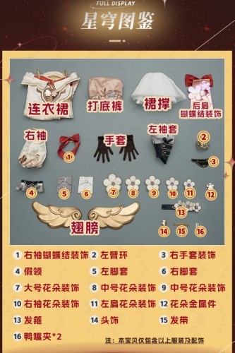 1/3 Delusion Honkai Star Rail Tribbie Kawaii Dress Cosplay Costume