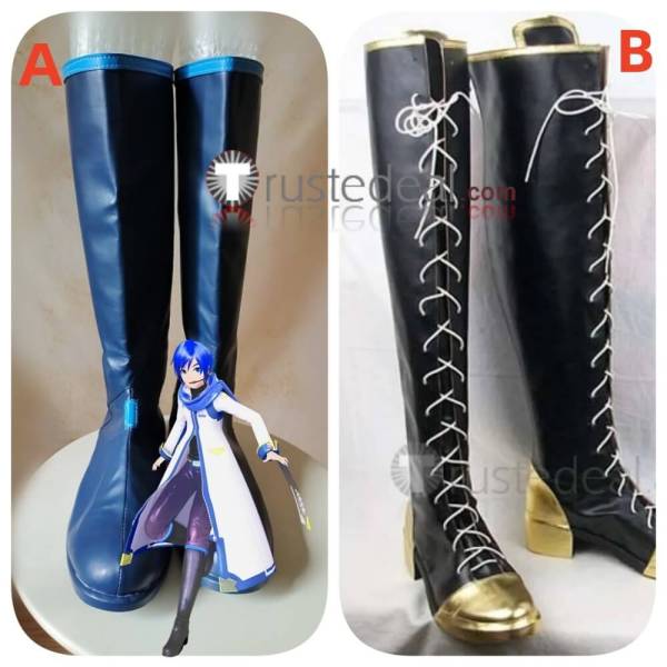 Vocaloid Project Diva F V3 Kaito Cosplay Boots Shoes