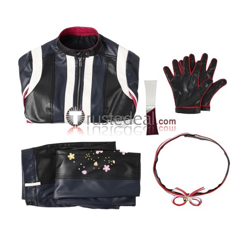 Street Fighter 6 Mai Shiranui Black Leather Cosplay Costume