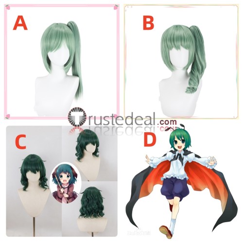 Touhou Project Daiyousei Kasodani Kyouko Wriggle Nightbug Curly Green Styled Cosplay Wig