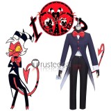 Hazbin Hotel Helluva Boss Moxxie Knolastname Blue Suit Cosplay Costume