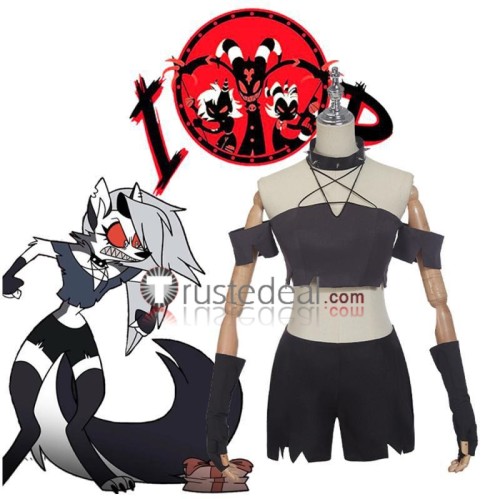 Helluva Boss Loona Black Grey Cosplay Costume
