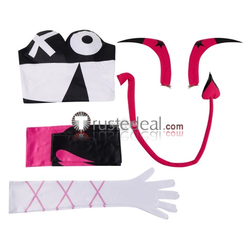 Helluva Boss Verosika Mayday Black White Dress Cosplay Costume