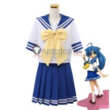Lucky Star Kagami Hiiragi Konata Izumi Miyuki Takara Yutaka  Blue Summer School Uniform Cosplay Costume