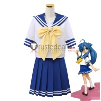 Lucky Star Kagami Hiiragi Konata Izumi Miyuki Takara Yutaka  Blue Summer School Uniform Cosplay Costume