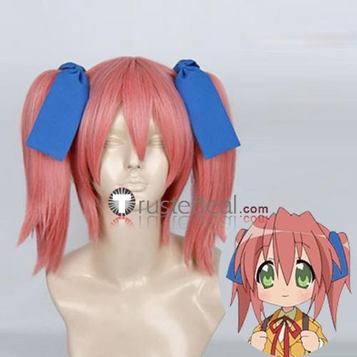 Lucky Star Yutaka Kobayakawa Pink Cosplay Wig