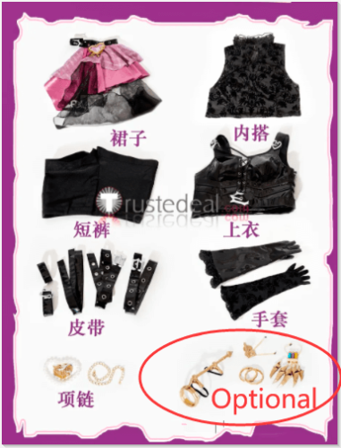 Identity V IDV Truth Inference Mechanic Tracy Reznik Lock Core Gothic Black Cosplay Costume