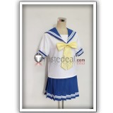 Lucky Star Kagami Hiiragi Konata Izumi Miyuki Takara Yutaka Summer Blue School Uniform Cosplay Costume