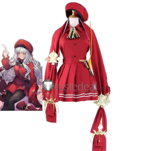 Fate Grand Order FGO Amor Caren Red Dress Cosplay Costume