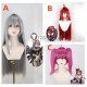 Goddess of Victory Nikke Mast Nihilister Modernia Styled Red Pink Gray Cosplay Wig