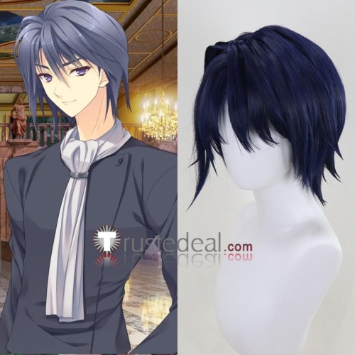 Tsuki ni Yorisou Otome no Sahou Ookura Aeon Dark Blue Styled Cosplay Wig