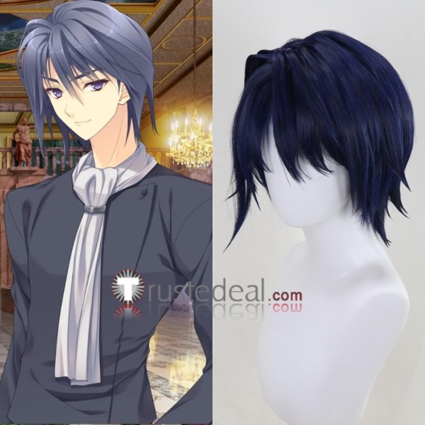 Tsuki ni Yorisou Otome no Sahou Ookura Aeon Dark Blue Styled Cosplay Wig