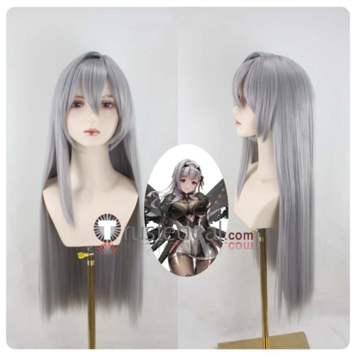 Goddess of Victory Nikke Mast Nihilister Modernia Styled Red Pink Gray Cosplay Wig