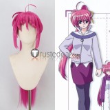 Magical Girl Lyrical Nanoha Signum Pink Ponytail Styled Cosplay Wig