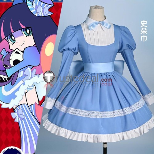 Panty Stocking with Garterbelt Stocking Blue Lolita Dress Cosplay Costume