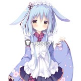 Amairo Chocolate Momose Kaguya Blue Styled Cosplay Wig Ears