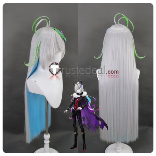 WACCA Luin Blue Grey Styled Cosplay Wig