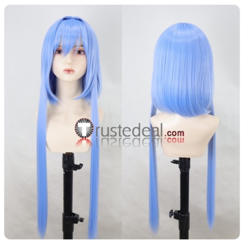 Amairo Chocolate Momose Kaguya Blue Styled Cosplay Wig Ears