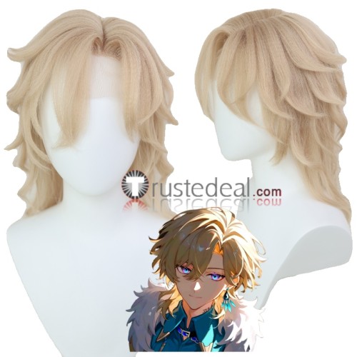 Honkai Star Rail HSR Aventurine Golden Prestyled Cosplay Wig