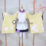Amairo Chocolate Momose Kaguya Momose Mitsuki Kimono Dress Yellow Purple Cosplay Costume