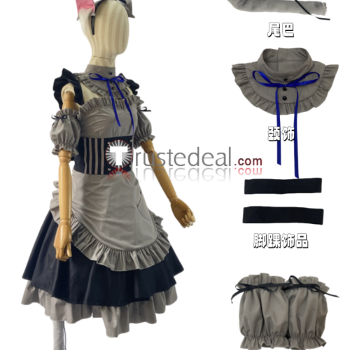 Amairo Chocolate Chieri Yukimura Maid Grey Black Cosplay Costume