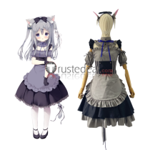 Amairo Chocolate Chieri Yukimura Maid Grey Black Cosplay Costume