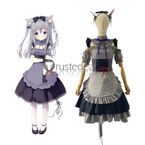 Amairo Chocolate Chieri Yukimura Maid Grey Black Cosplay Costume