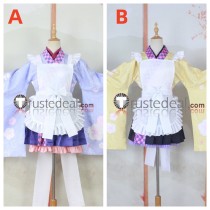 Amairo Chocolate Momose Kaguya Momose Mitsuki Kimono Dress Yellow Purple Cosplay Costume