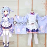 Amairo Chocolate Momose Kaguya Momose Mitsuki Kimono Dress Yellow Purple Cosplay Costume