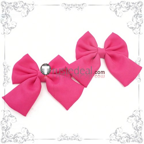Love Live! Nico Yazawa Red Pink Hair Bows Cosplay Headdress Accessories