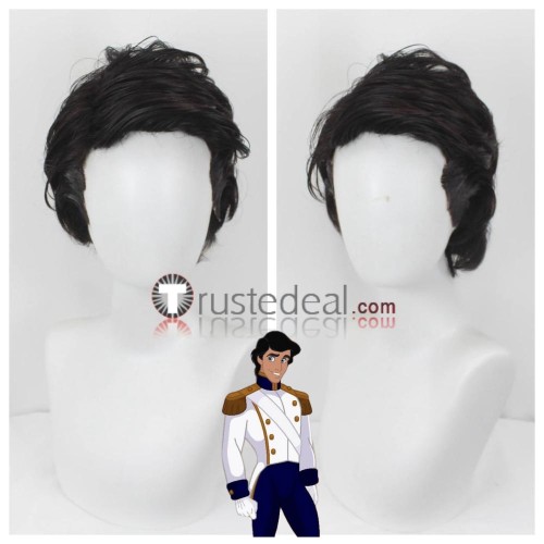 Prince The Little Mermaid Eric Black Styled Cosplay Wig