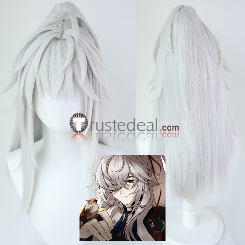 Honkai Star Rail HSR Jing Yuan Prestyled Silver Ponytail Cosplay Wig