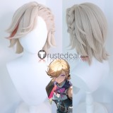 Genshin Impact Wriothesley Neuvillette Lynette Lyney Black Silver Lace Front Styled Cosplay Wig
