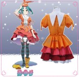 Tsukimonogatari Yotsugi Ononoki Orange Dress Cosplay Costume
