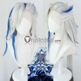 Genshin Impact Wriothesley Neuvillette Lynette Lyney Black Silver Lace Front Styled Cosplay Wig