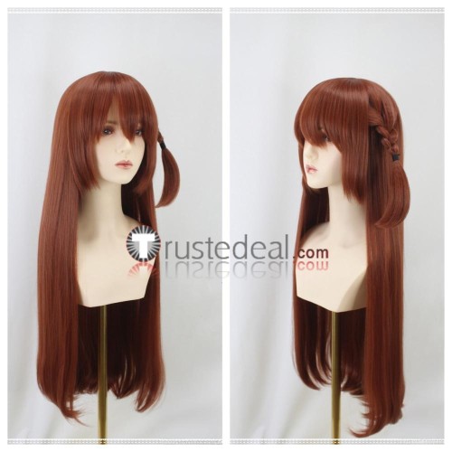 Puella Magi Madoka Magica Side Story Magia Record Touka Satomi Chocolate Brown Styled Cosplay Wig
