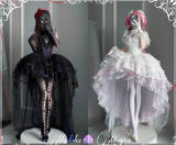 iCOS Puella Magi Madoka Magica Kaname Madoka Mahou Shoujo Barrier Akemi Homura Devil Angel Gothic Lolita White Black Cosplay Costume