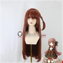 Puella Magi Madoka Magica Side Story Magia Record Touka Satomi Chocolate Brown Styled Cosplay Wig