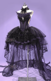 iCOS Puella Magi Madoka Magica Kaname Madoka Mahou Shoujo Barrier Akemi Homura Devil Angel Gothic Lolita White Black Cosplay Costume