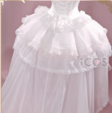 iCOS Puella Magi Madoka Magica Kaname Madoka Mahou Shoujo Barrier Akemi Homura Devil Angel Gothic Lolita White Black Cosplay Costume