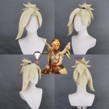 Overwatch 2 Mercy Angela Ziegler Golden Styled Cosplay Wig