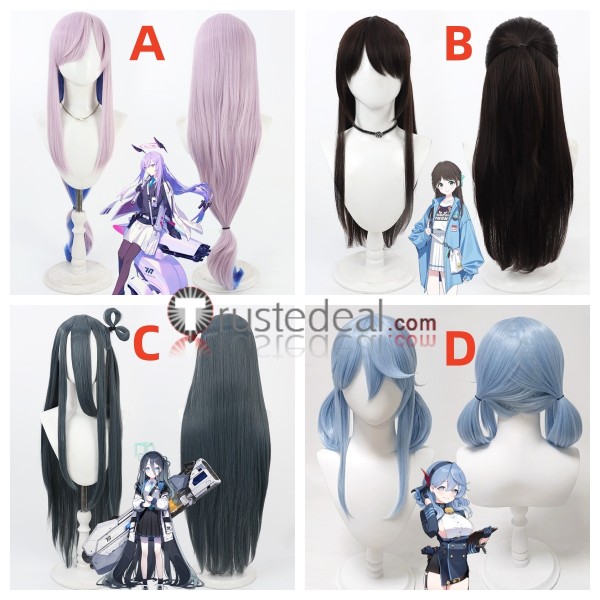 Blue Archive ‌Shiraishi Utaha Amau Ako Tendou Arisu Kurimura Airi Purple Black Cosplay Wig
