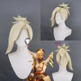 Overwatch 2 Mercy Angela Ziegler Golden Styled Cosplay Wig