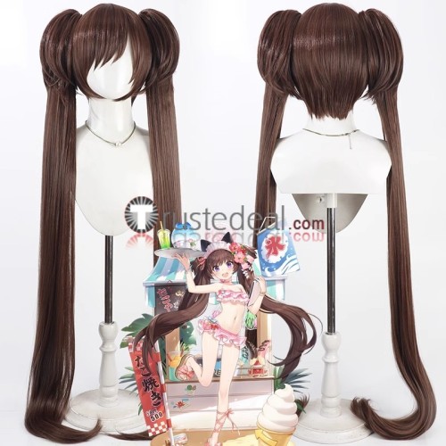 Blue Archive ‌Shichido Yukino Asagi Mutsuki Kawawa Shizuko Hayase Yuka Dark Brown Grey Cosplay Wig