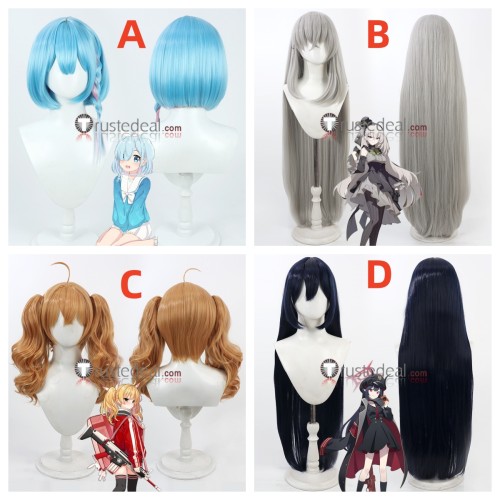 Blue Archive Arona ‌Motomiya Chiaki Ibaragi Yoshimi Utazumi Sakurako Grey Blue Cosplay Wig