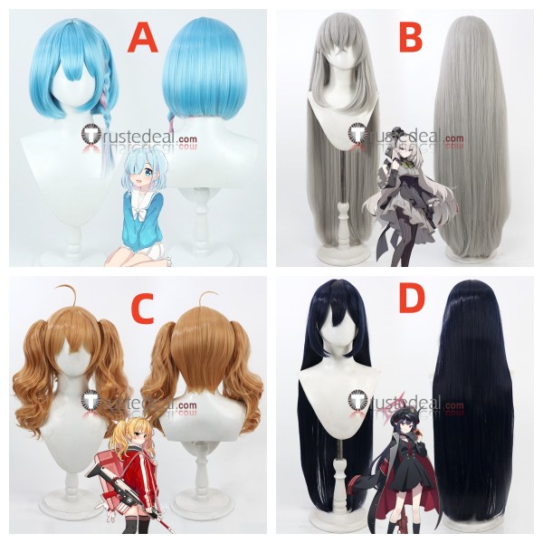 Blue Archive Arona ‌Motomiya Chiaki Ibaragi Yoshimi Utazumi Sakurako Grey Blue Cosplay Wig